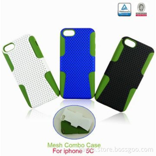 Mesh Combo 2-in-1 PC+Silicone Cover for Apple's iPhone 5C